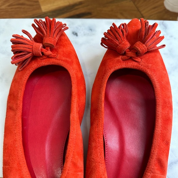 J Crew Poppy Red Pointed Flats with Tassels - NTW - Picture 5 of 7
